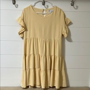 Yellow Tiered Dress